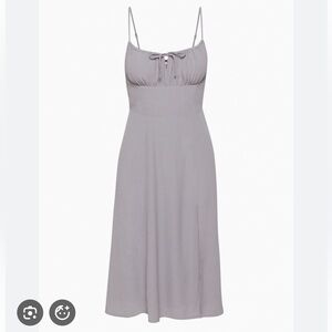 Aritzia Delilah Midi Dress Grey